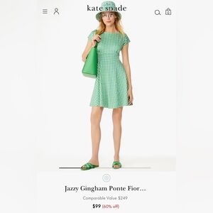 Kate spade gingham dress L